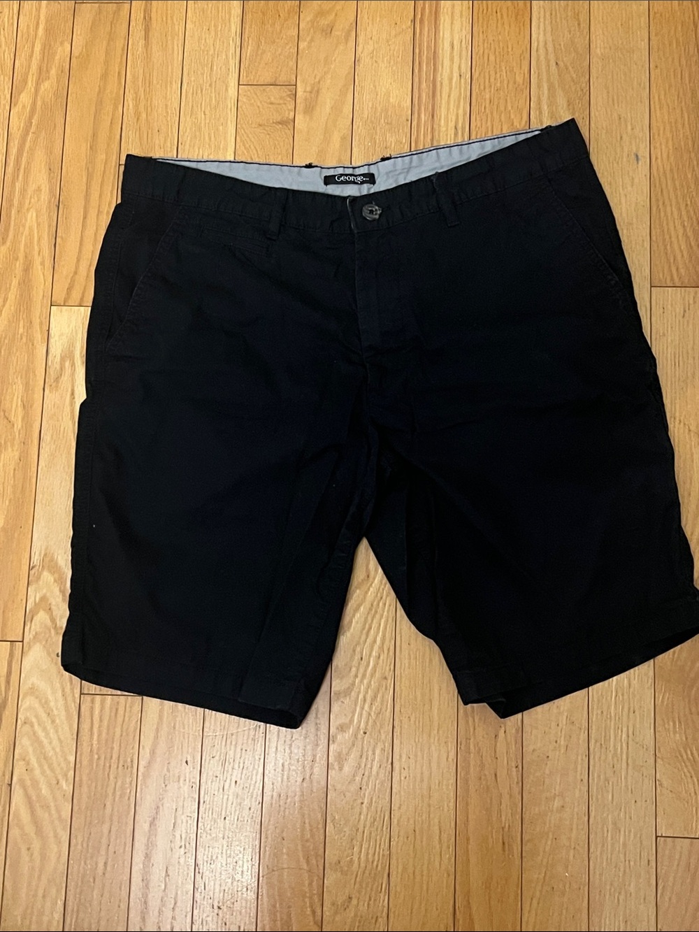 George Black Flat-Front Men's Shorts